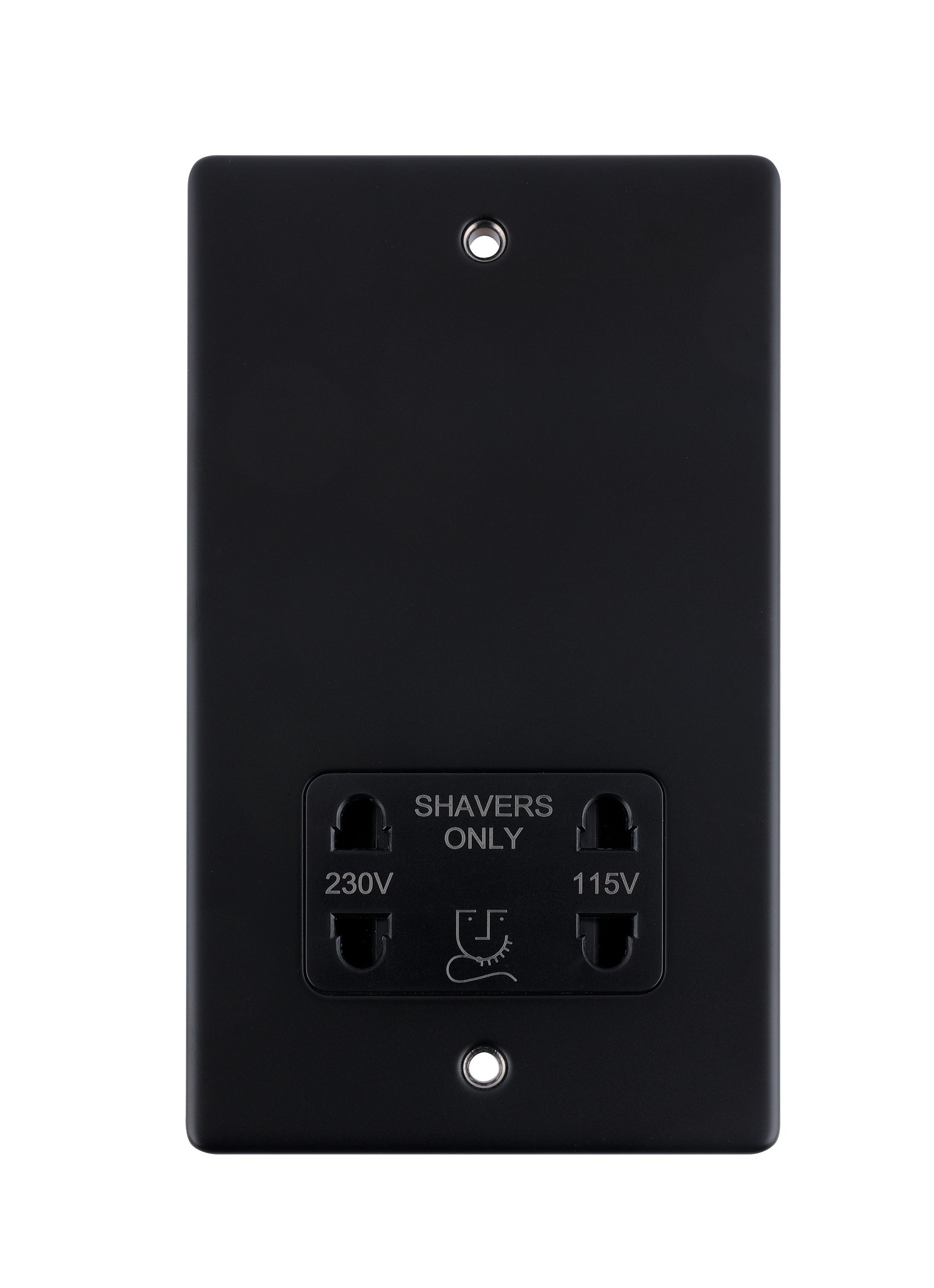 D-DVSS-MBB Shaver socket Dual Voltage Black insert Matt Black